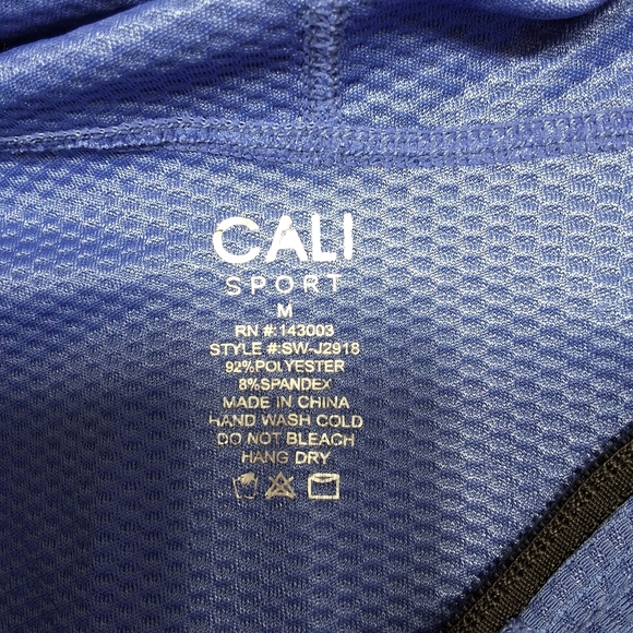 Cali Sport Full Zip Front Hoodie Atleisure Jacket Size M - Picture 8 of 8